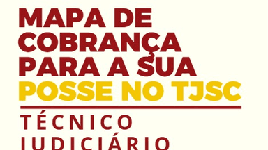 TJSC 2026: Mapa de Cobrança - Técnico Judiciário Auxiliar