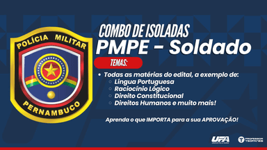 Combo PMPE - Soldado - Direitos, Legislação, Português, Informática e Raciocínio Lógico