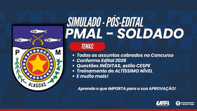 PMAL - Soldado - Pós-Edital: VII Simulado com Gabarito (1 Simulado)