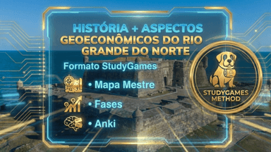 História + Aspectos Geoeconômicos do RN — Mapa Mestre + Anki + Questões