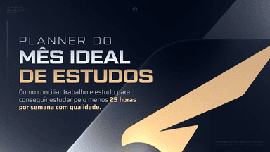 Planner do mês ideal de estudos